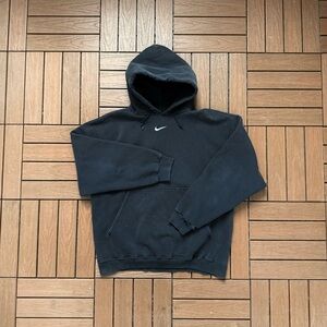 vintage 90s nike center swoosh hoodie (black)